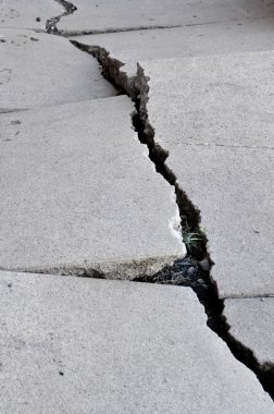 Old Broken Cement Cracked Sidewalk clipart