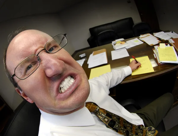 Mean Boss in Office — Stock Photo, Image