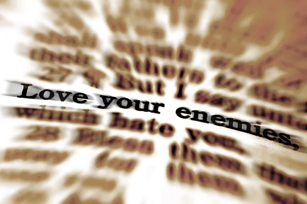 Písmo nabídky milovat své nepřátele — Stock fotografie
