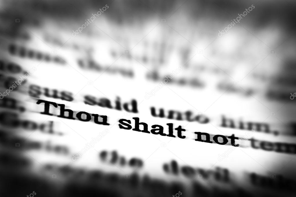 New Testament Scripture Quote Thou Shalt Not