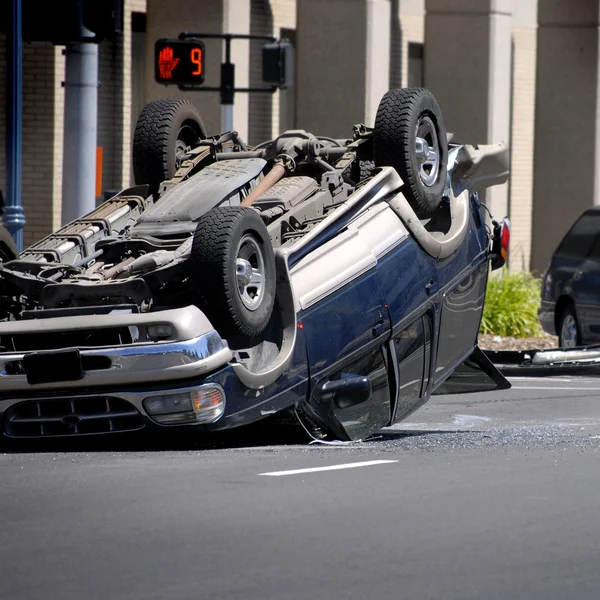 Car rolled over — Stock Photo, Image
