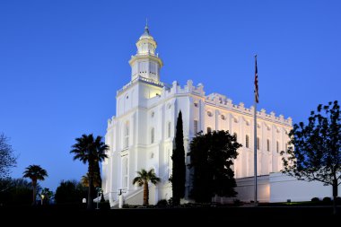St George Utah Lds Mormon Tapınağı erken sabah