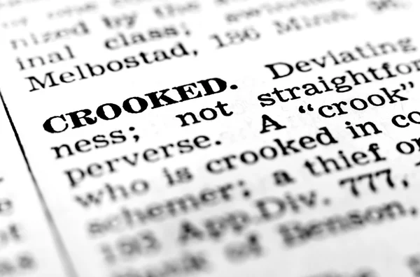 Definizione di Crook Crooked — Foto Stock