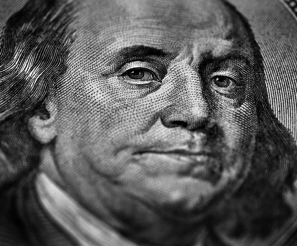 Hundred Dollar Bill Franklin Cash — Stock Photo, Image