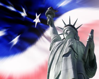 Özgürlük tüm Amerikan bayrağı ve Özgürlük heykeli için