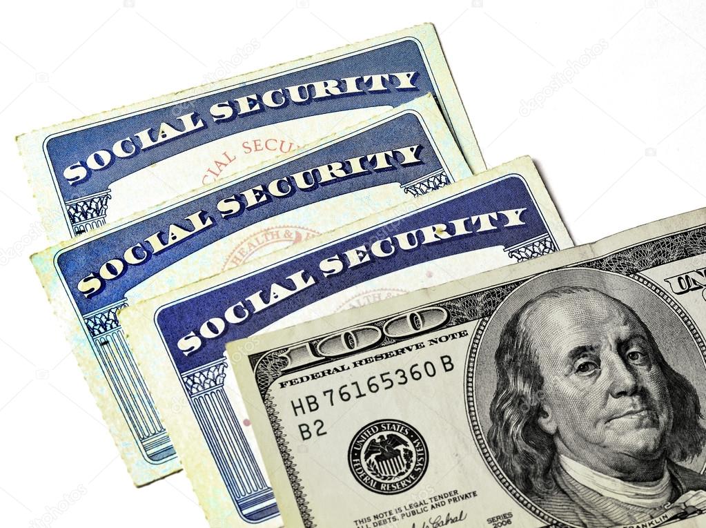 Social Security Cards Representing Finances and Retirement