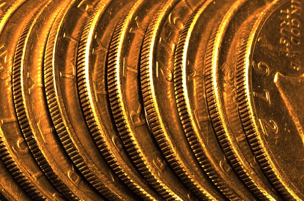 Monedas y barras de oro —  Fotos de Stock