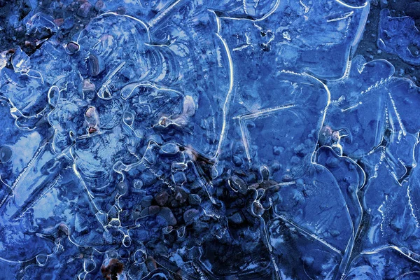 Ice Patterns Freezing Water Crystals — Stock Photo, Image