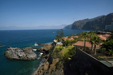 Los Gigantes görünümü, Tenerife, İspanya