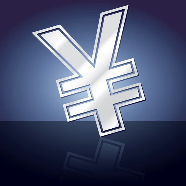 Símbolo da moeda iene — Vetor de Stock