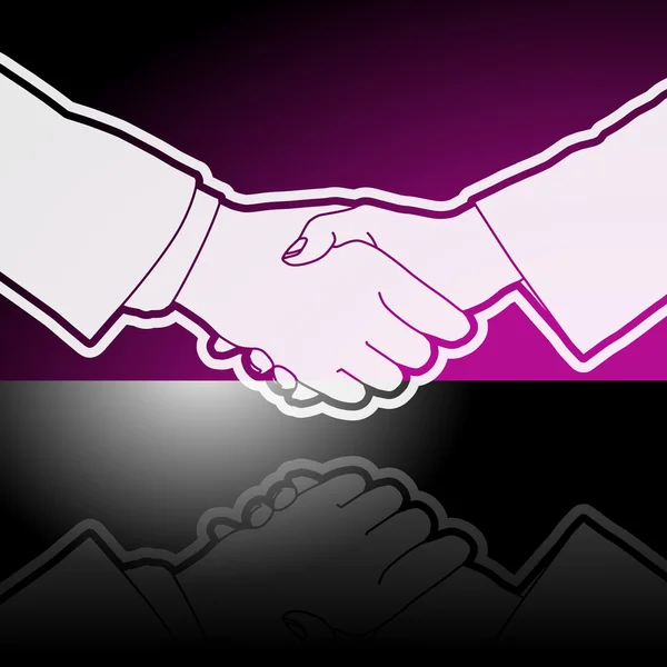 Obchodní grafika handshake — Stockový vektor