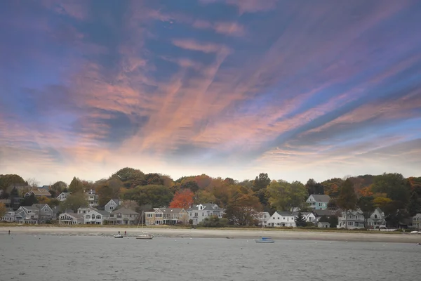 Portland Maine bayfront evleri — Stok fotoğraf