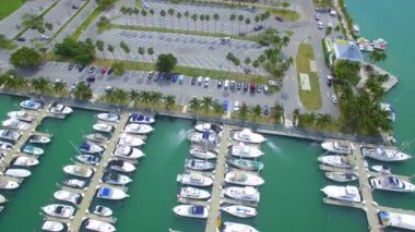 Hava video anahtar Biscayne Crandon Park ve Marina
