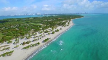 Hava video anahtar Biscayne Crandon Park ve Marina