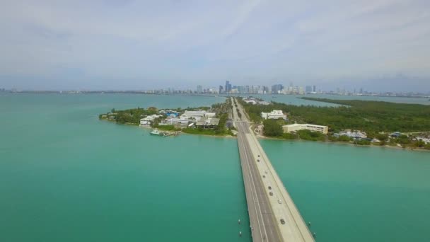 Zdjęcia lotnicze drone akwarium morskie w Miami — Wideo stockowe