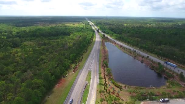 Luchtfoto video Florida Turnpike — Stockvideo