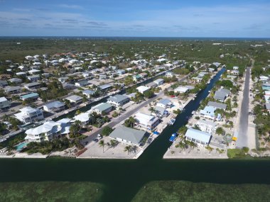 Key Largo evleri havadan görüntü