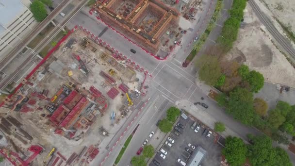 Estación Central de Miami sitio de construcción — Vídeos de Stock