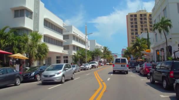 股票视频柯林斯大道迈阿密海滩 — 图库视频影像