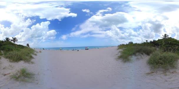 360-Grad-Video vom Strand — Stockvideo