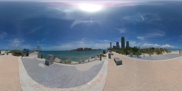 South Pointe Park Miami Beach 360 obrazu — Zdjęcie stockowe