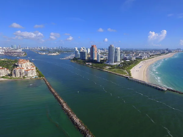 Immagine aerea di Government Cut Miami Beach — Foto Stock