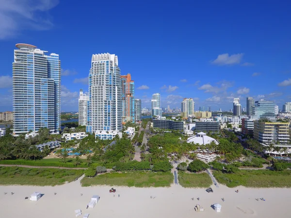 Imagem aérea da arquitetura de luxo Miami Beach — Fotografia de Stock