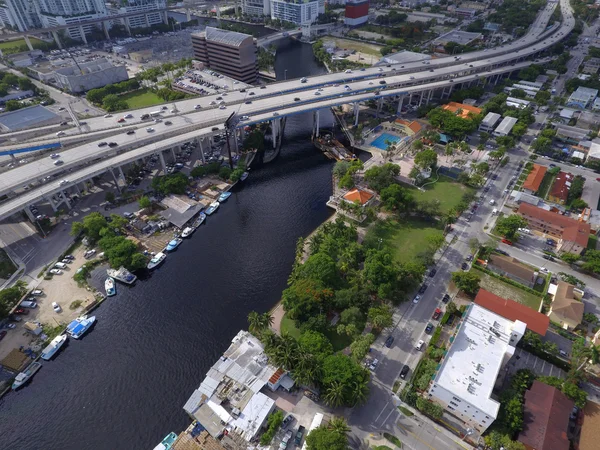 Miami River immagine aerea — Foto Stock