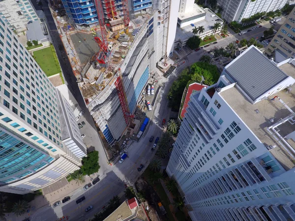 Aerial bild konstruktion på Brickell — Stockfoto