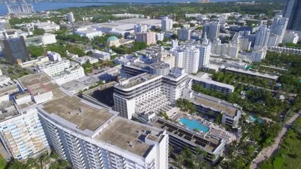 Aerial Miami Beach férias de verão 2016 — Vídeo de Stock