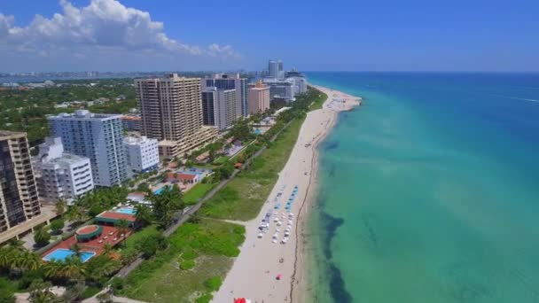 Passeio aéreo Miami Beach — Vídeo de Stock