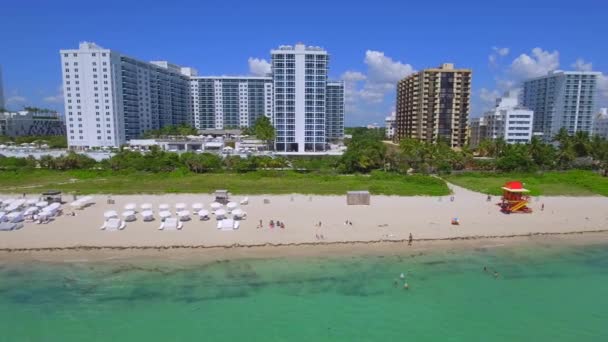 Luchtfoto tour Miami Beach — Stockvideo