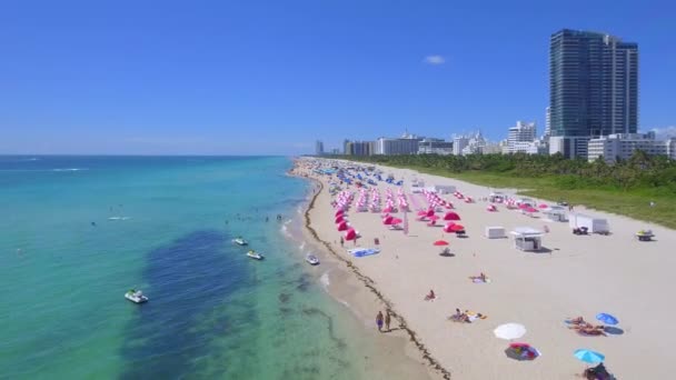 Wycieczki lotnicze Miami Beach — Wideo stockowe