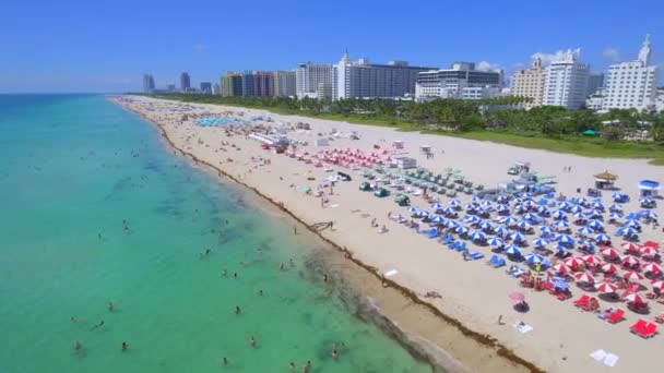 Recorrido aéreo Miami Beach — Vídeo de stock