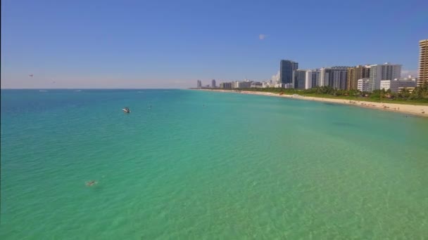 Recorrido aéreo Miami Beach — Vídeo de stock