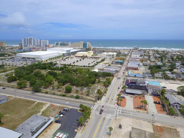 Letecký snímek města Daytona Beach Main Street — Stock fotografie