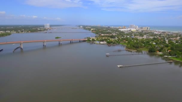 Luftbild Heilfaß Fluss daytona — Stockvideo