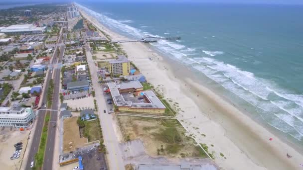 Luftbild vom Strand von daytona — Stockvideo