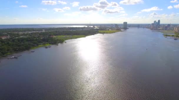 Luchtfoto video van Jacksonville, Florida — Stockvideo