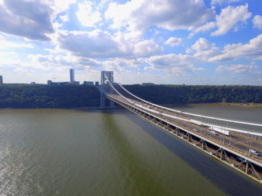 George Washington Köprüsü'nde hava fotoğrafı
