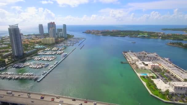 Luchtfoto beeldmateriaal Miami Beach — Stockvideo