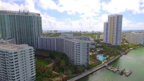 Aerial footage Miami Beach — Stock Video