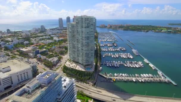 Съёмки с воздуха Miami Beach — стоковое видео