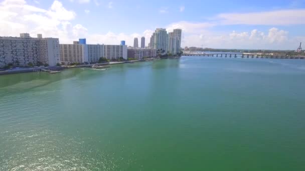 Havadan görüntüleri Miami Beach — Stok video