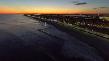 Geceleri hava görüntüleri Long Beach Ny