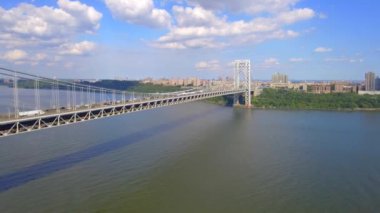 Hava video George Washington Köprüsü'nde New York