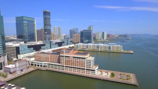 Aerial video av New Jersey waterfront — Stockvideo