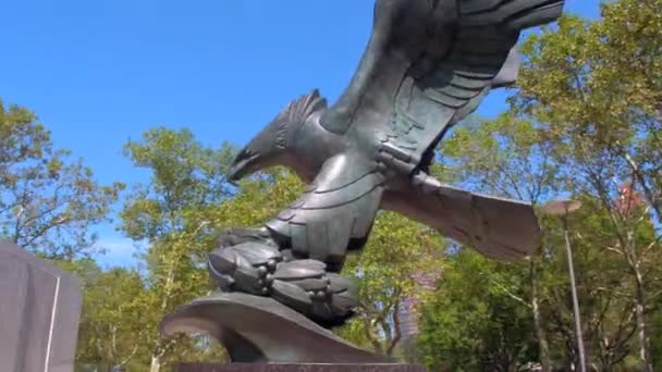 Battery Park oostkust Memorial — Stockvideo