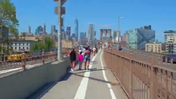 Brooklyn Bridge filme de vídeo — Vídeo de Stock