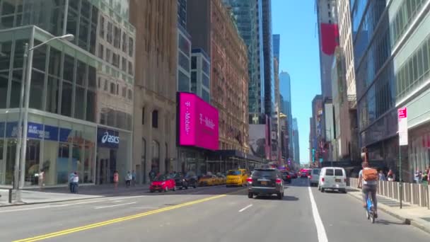 Bicicletta a Broadway NY — Video Stock